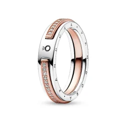 Anneau Signature et Pavé Bimatière Pandora Signature
