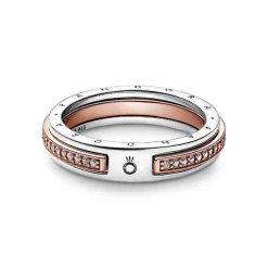 Anneau Signature et Pavé Bimatière Pandora Signature