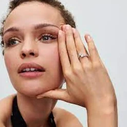 Bague Argent Chevauchement Scintillant