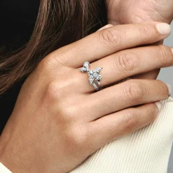 Bague Asymétrique Herbier Scintillant