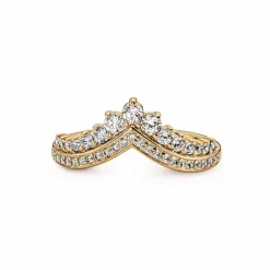 Bague Chevron Double pavée scintillante Pandora Timeless