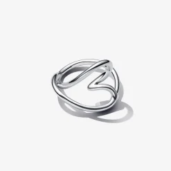 Bague Cœur Organique Argent