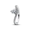 Bague Cœur Pavée Ondulée