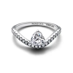 Bague Cœur Pavée Ondulée