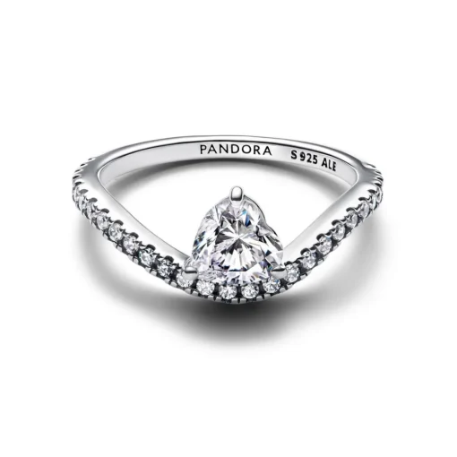 Bague Cœur Pavée Ondulée