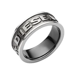 Bague Diesel Bijoux DX1108060 - Bague Acier Argentée Homme