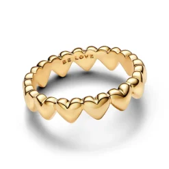 Bague Farandole de Cœurs Dorée