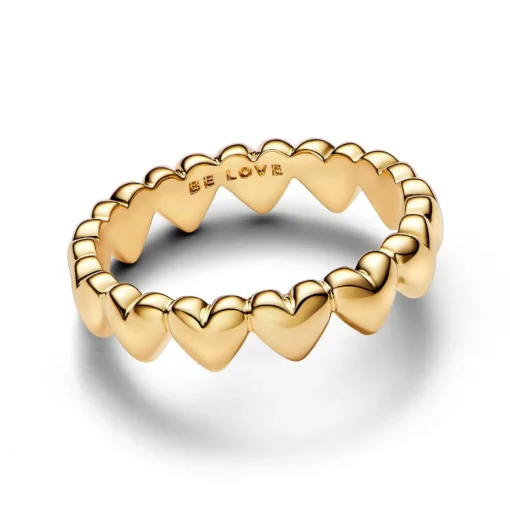 Bague Farandole de Cœurs Dorée