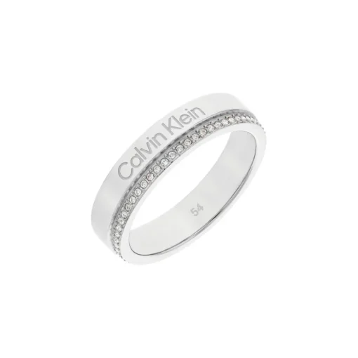 Bague femme Calvin Klein Minimal Linear - 35000200 Acier Argent