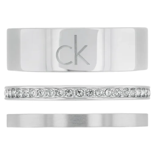 Bague femme Calvin Klein Bijoux Ck Trio - 35000794 Acier Argent