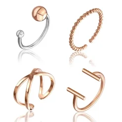 Bague Femme Emily Westwood Bijoux - WS046R Acier Argent Doré rose