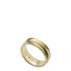 bague femme Fossil Bijoux Linear Texture - JF04118710 Acier Doré