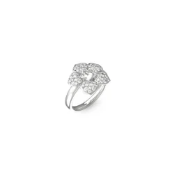 Bague femme Guess Bijoux Shining Winter - JUBR04467JWRH Acier Argent