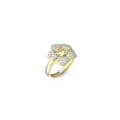 Bague femme Guess Bijoux Shining Winter - JUBR04467JWYG Acier Doré