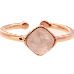 Bague Femme Kosma Ella BRSL0438-ROSEGOLD - Métal Doré Rose & Quartz Rose