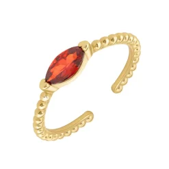 Bague Femme So Charm - B3389-ROUGE - Bague Femme Dorée