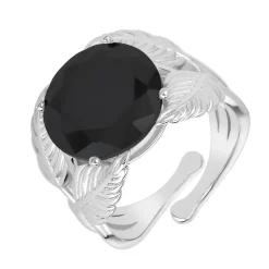 Bague Femme So Charm - B3334-ARGENT-NOIR - Bague Femme Argentée