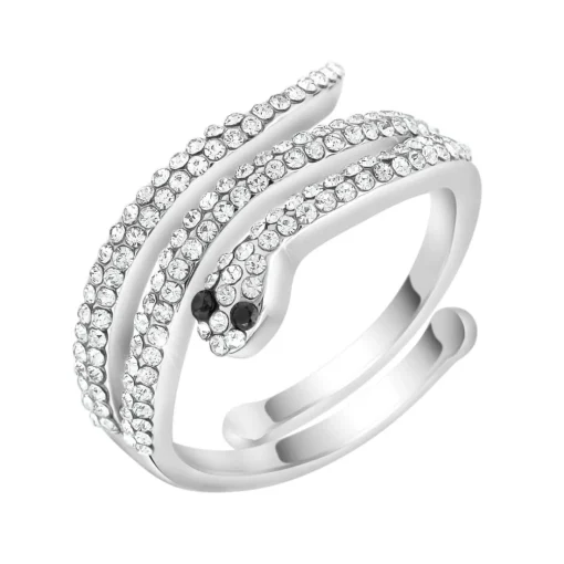 Bague Femme So Charm - BD2607-ARGENT-DIAMANT - Bague Femme Serpent