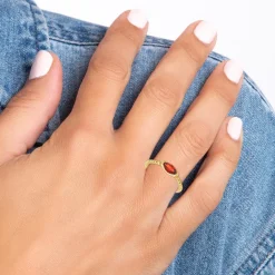 Bague Femme So Charm - B3389-ROUGE - Bague Femme Dorée