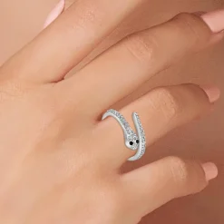 Bague Femme So Charm - BD2366-ARGENT-DIAMANT - Bague Femme Serpent