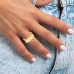 Bague Femme So Charm - BD1839-DORE-DIAMANT - Bague Femme Dorée