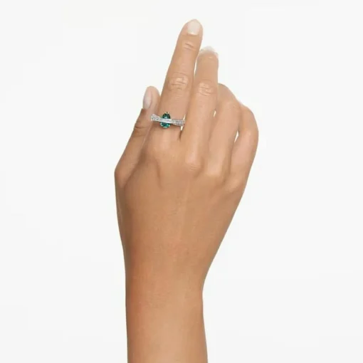 bague femme Swarovski Hyperbola 566536 - Vert Argent