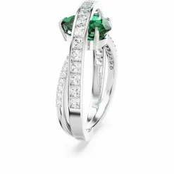 bague femme Swarovski Hyperbola 566536 - Vert Argent