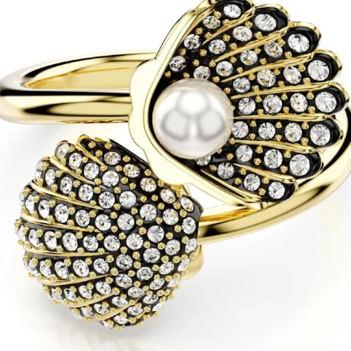 Bague femme Swarovski Idyllia F Shell Double - 568395 doré