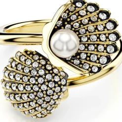Bague femme Swarovski Idyllia F Shell Double - 568395 doré