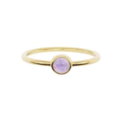 Bague Gemia En Pierre Améthyste Plaqué Or