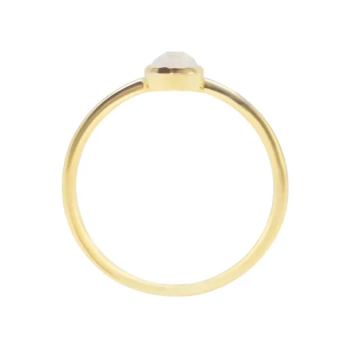 Bague Gemia En Pierre De Lune Plaqué Or