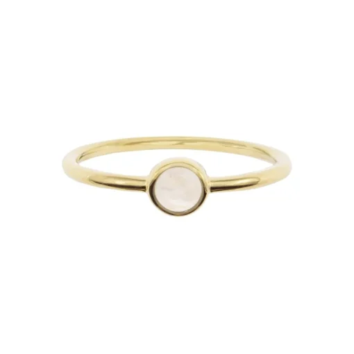 Bague Gemia En Pierre De Lune Plaqué Or