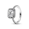Bague Halo Rectangulaire Scintillant - Pandora Timeless