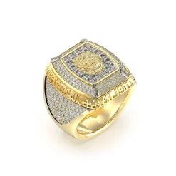 Bague Homme Guess Bijoux Lion King JUMR05002JWYG Acier Doré