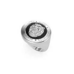 Bague Homme Guess Bijoux - JUMR01315STBK LION KING Acier Argent