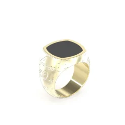 Bague homme Guess Bijoux Inscription - JUMR04402JWYG Acier Doré