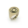 Bague Homme Guess Bijoux - JUMR02115YGBK 4G ICON Acier doré