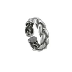 Bague homme Jourdan AJH150007R - BELCASTEL - ajustable - maille tressée - Argent Argent