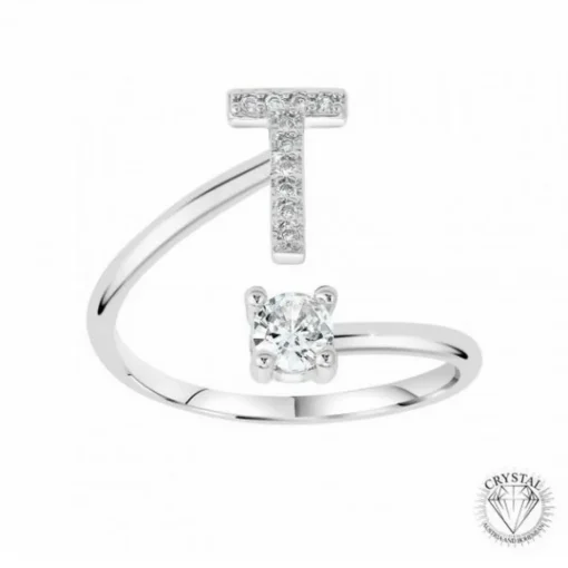 Bague Initale T Femme Athème B2804-T - Métal Argent