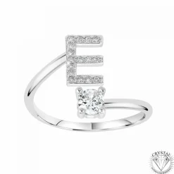 Bague initiale E Femme Athème B2804-E - Métal Argent