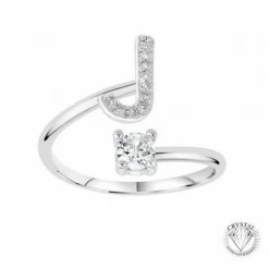 Bague Initiale J Femme Athème B2804-J - Métal Argent
