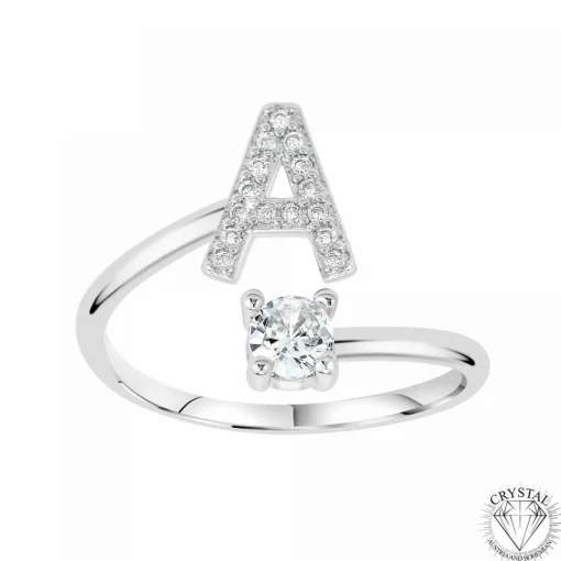 Bague Intiale A Femme Athème B2804-A - Métal Argent