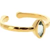 Bague Kira Doré & Topaze Bleu