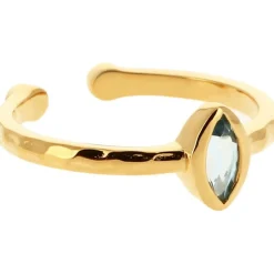 Bague Kira Doré & Topaze Bleu