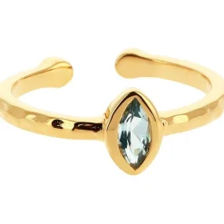Bague Kira Doré & Topaze Bleu