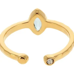 Bague Kira Doré & Topaze Bleu