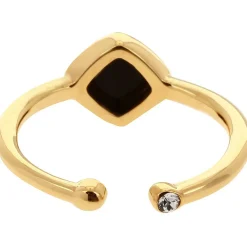 Bague Kosma Ella BRSL0438-OR - Métal Doré Jaune & Onyx Noir Femme