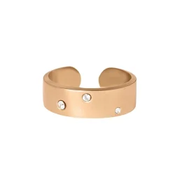 Bague Les Interchangeables A59136 - Brossée Strasse Doré Rose Femme
