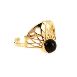 Bague Mia Doré & Onyx Noir
