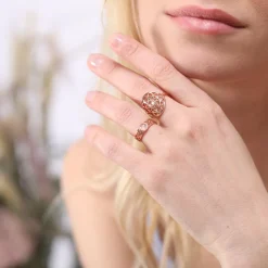Bague Mia Doré Rose & Quartz Rose